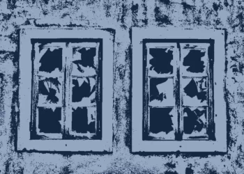 a picture of broken windows to highlight broken windows theory