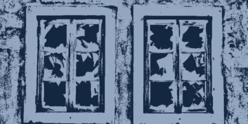 a picture of broken windows to highlight broken windows theory