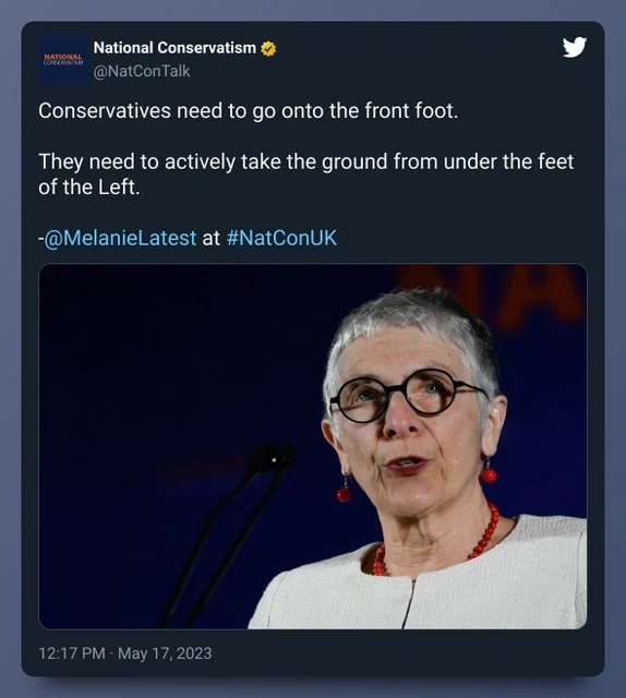 national conservatism tweet 45