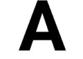 Letter A capitalised.