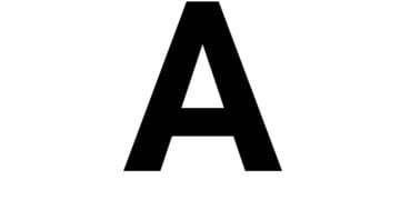 Letter A capitalised.