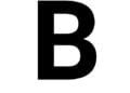 Letter B capitalised.