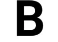 Letter B capitalised.