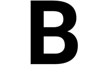 Letter B capitalised.