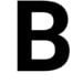 Letter B capitalised.
