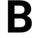 Letter B capitalised.