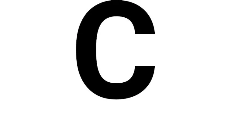 Letter C capitalised.