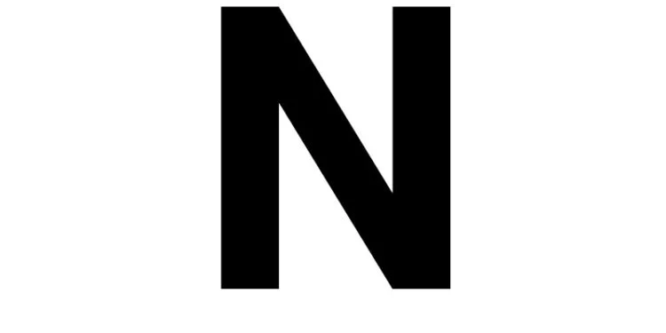 Letter N capitalised.